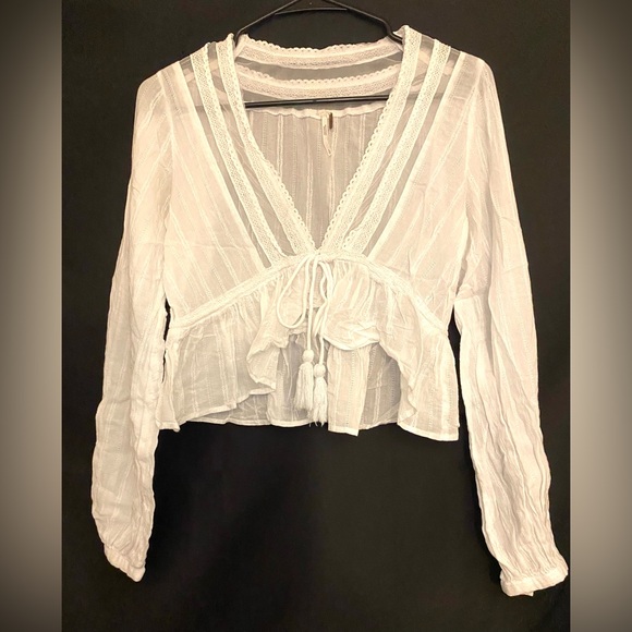 Free People Long Sleeve Shirt Size Small - Picture 1 of 4